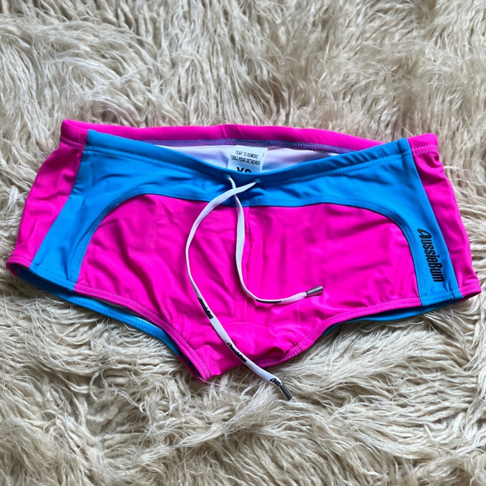 Aussiebum Men's Pink & Blue Swim Trunks